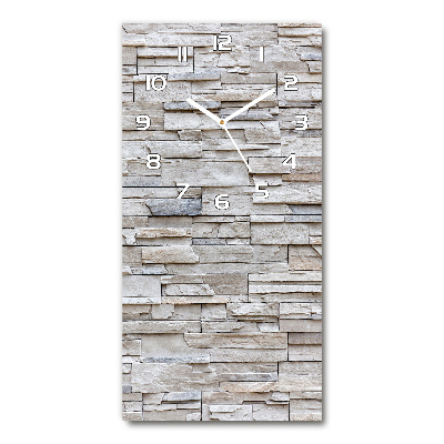 Modern vertical wall clock Stone wall