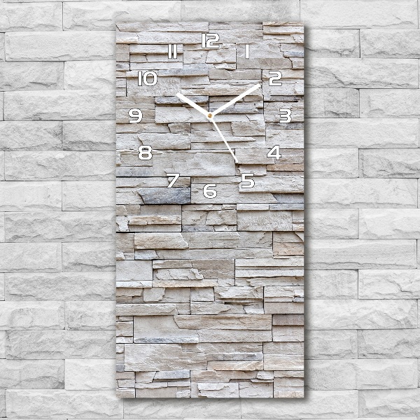 Modern vertical wall clock Stone wall