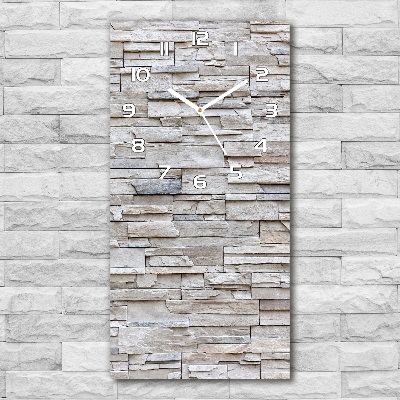 Modern vertical wall clock Stone wall