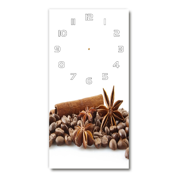 Vertical wall clock Coffee beans