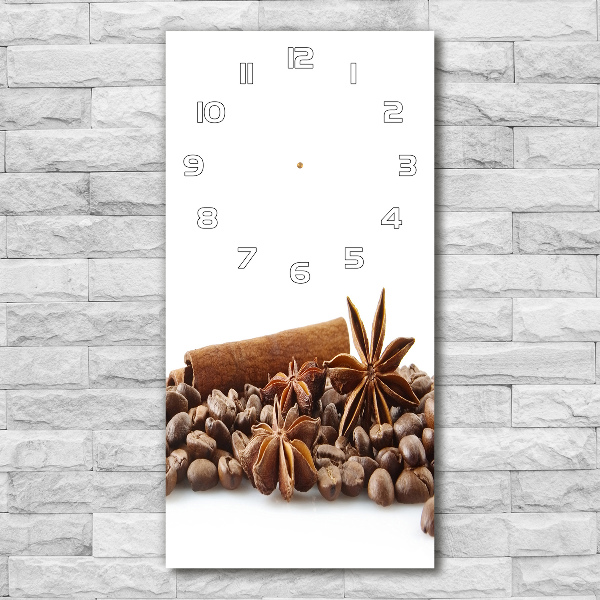 Vertical wall clock Coffee beans