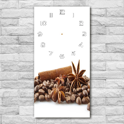 Vertical wall clock Coffee beans