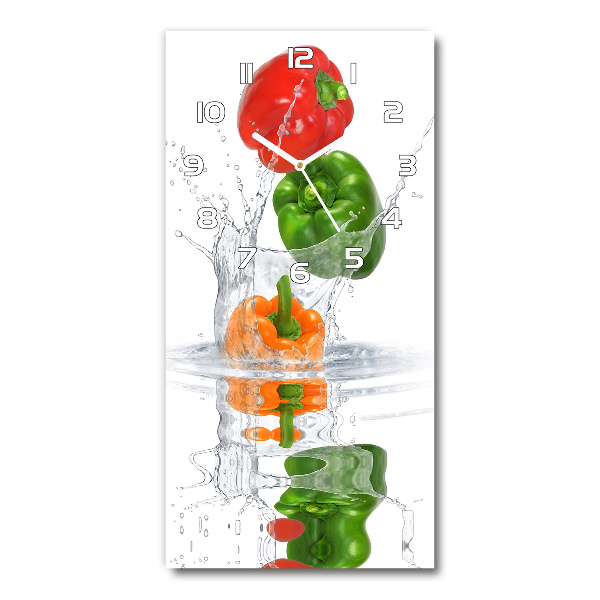 Vertical rectangular wall clock Peppers