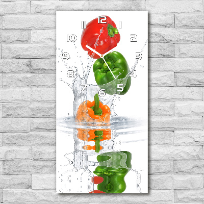 Vertical rectangular wall clock Peppers