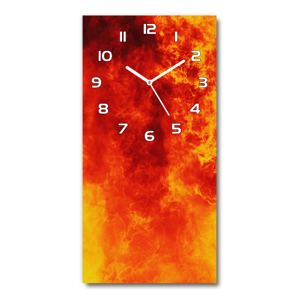 Vertical wall clock Flames