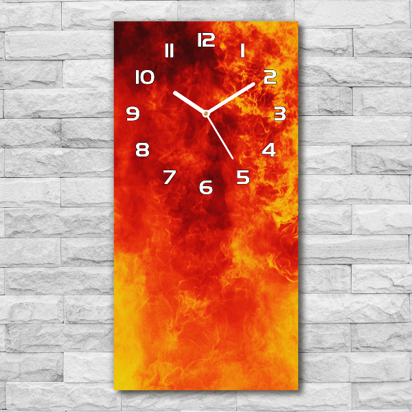 Vertical wall clock Flames