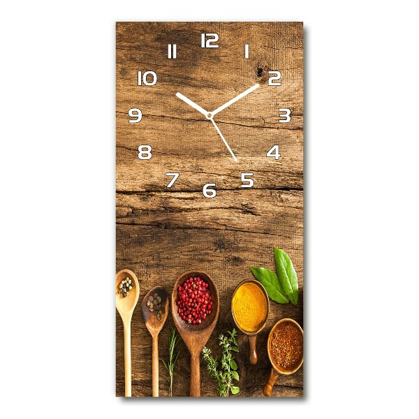 Vertical rectangular wall clock Colorful spices
