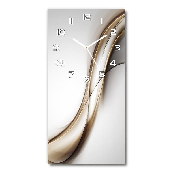 Modern vertical wall clock Brown wave