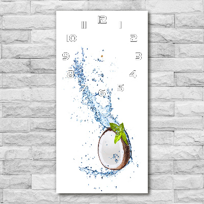 Modern vertical wall clock Coconut