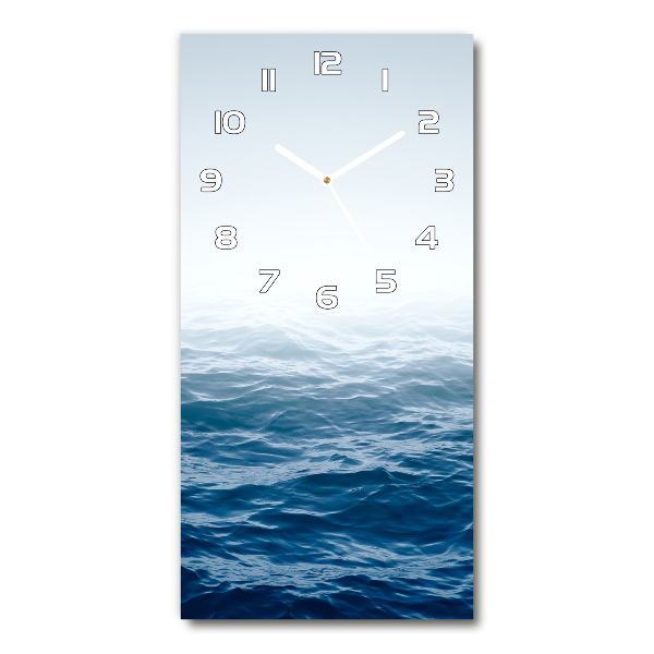 Vertical wall clock Sea waves