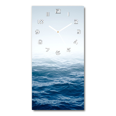 Vertical wall clock Sea waves