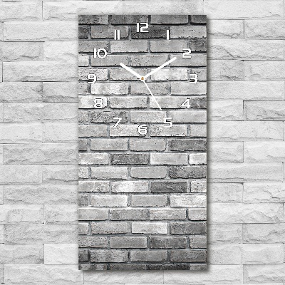 Vertical wall clock Brick wall