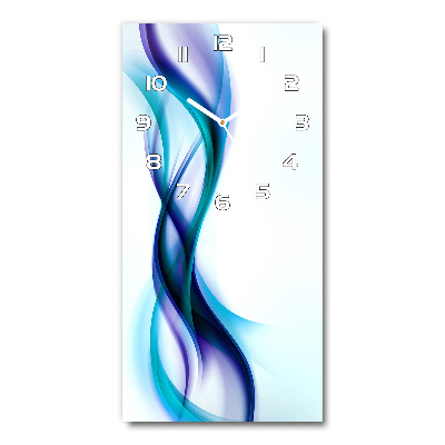 Vertical rectangular wall clock Wave abstraction