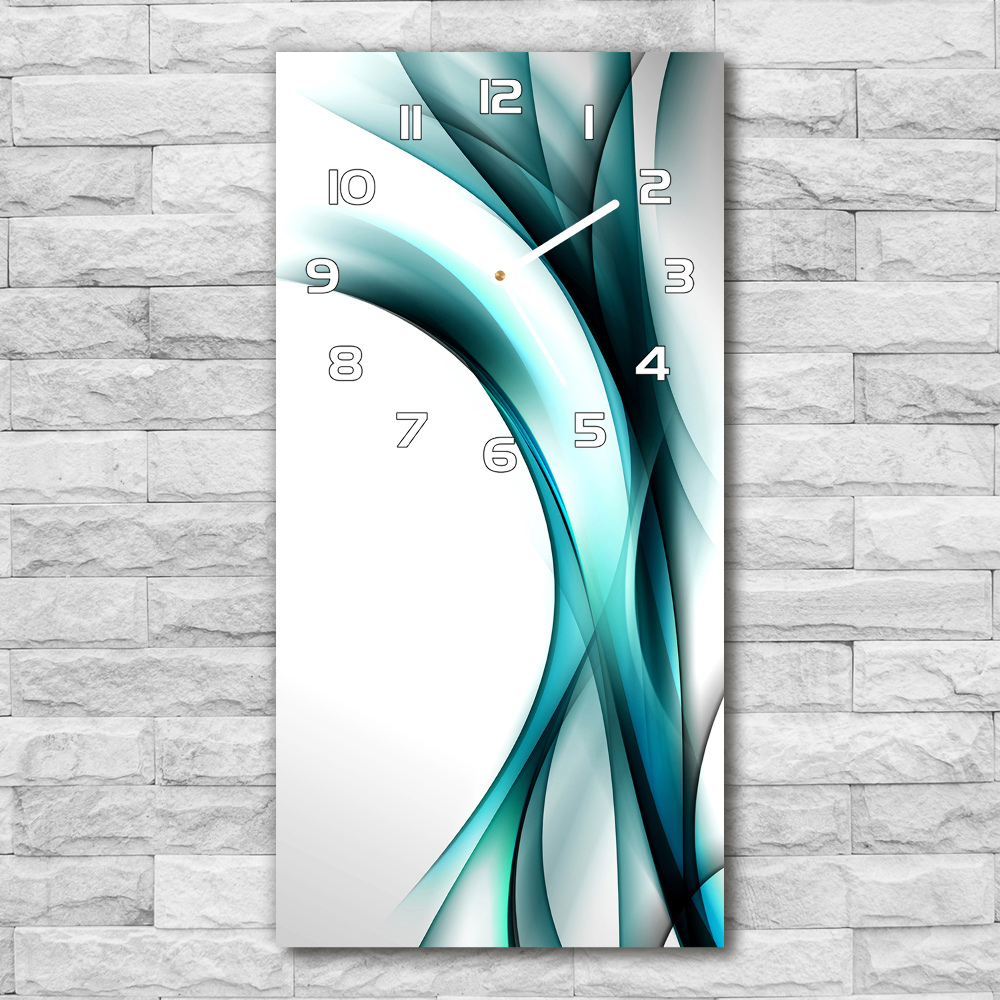 Vertical wall clock Wave abstraction