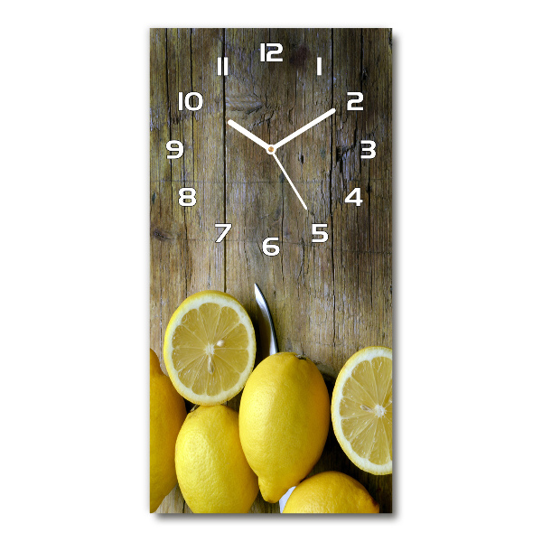 Vertical wall clock Lemons