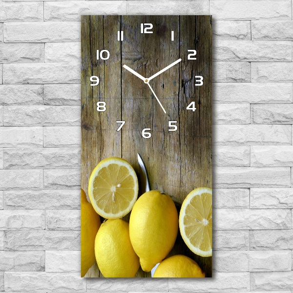 Vertical wall clock Lemons