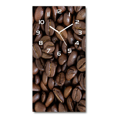 Modern vertical wall clock Coffee beans