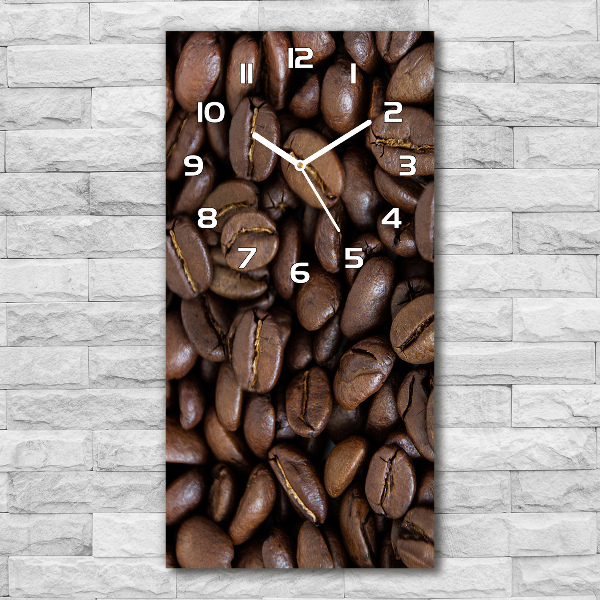 Modern vertical wall clock Coffee beans