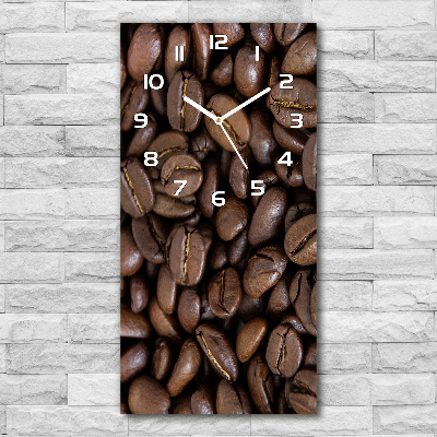 Modern vertical wall clock Coffee beans