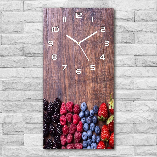 Vertical wall clock Forest fruits