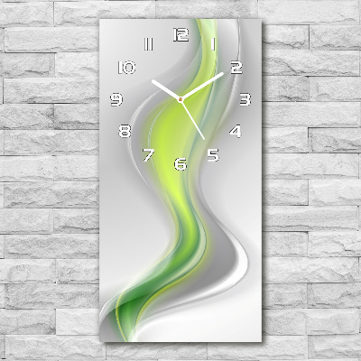 Vertical wall clock Wave abstraction