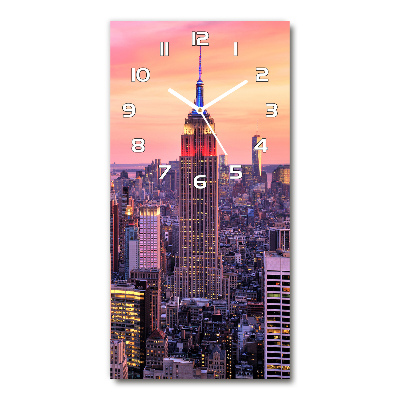 Modern vertical wall clock New York West