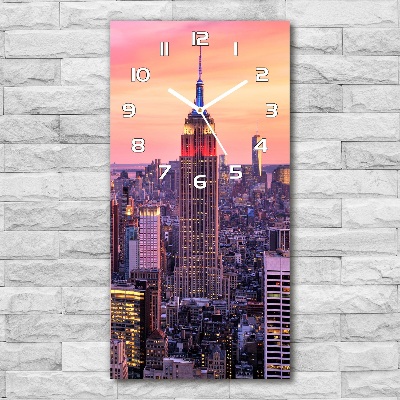 Modern vertical wall clock New York West