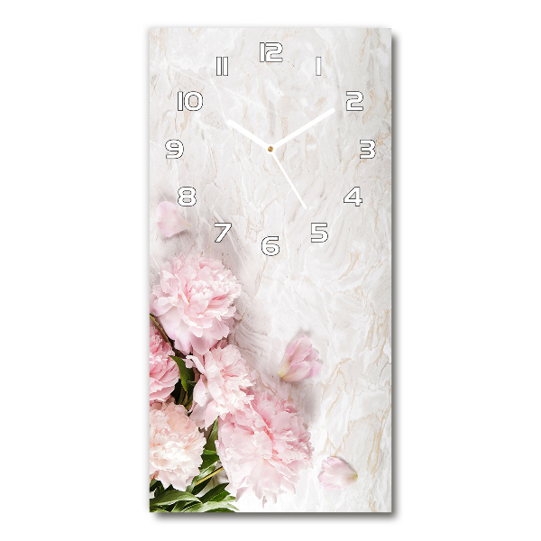 Vertical wall clock Piwoni marble