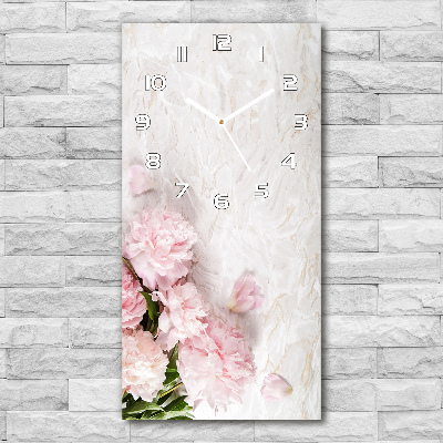 Vertical wall clock Piwoni marble