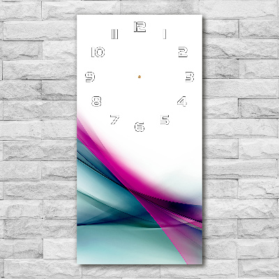 Vertical wall clock Wave abstraction