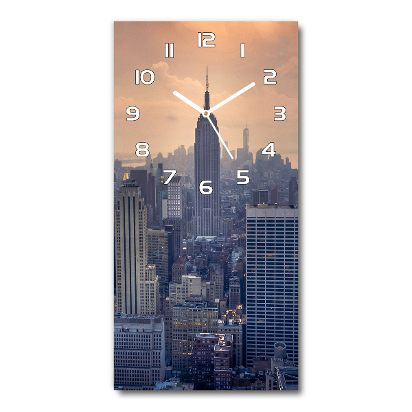 Modern vertical wall clock Manhattan New York