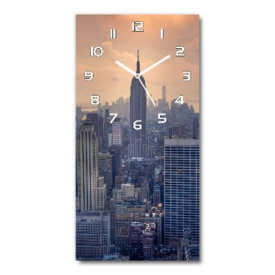 Modern vertical wall clock Manhattan New York