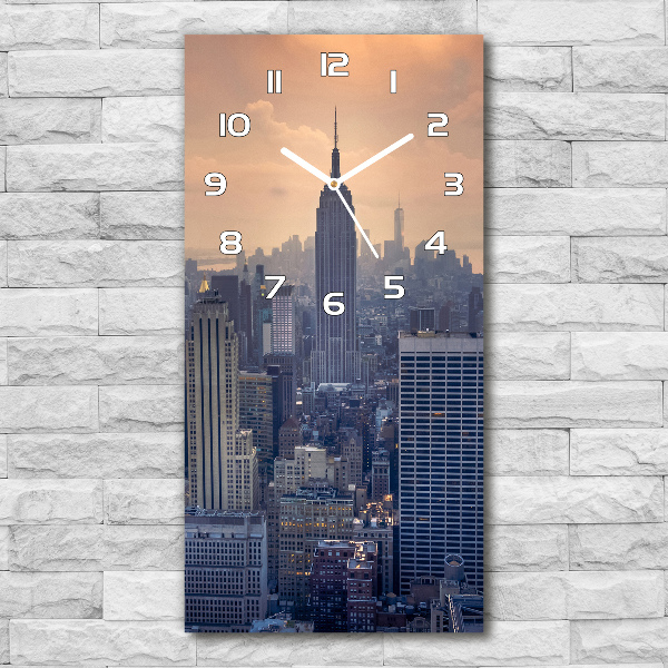 Modern vertical wall clock Manhattan New York