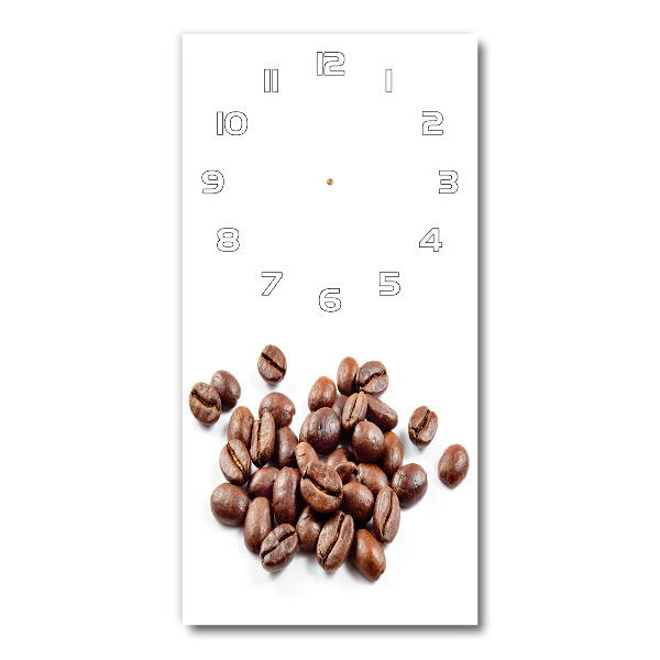 Vertical rectangular wall clock Coffee beans