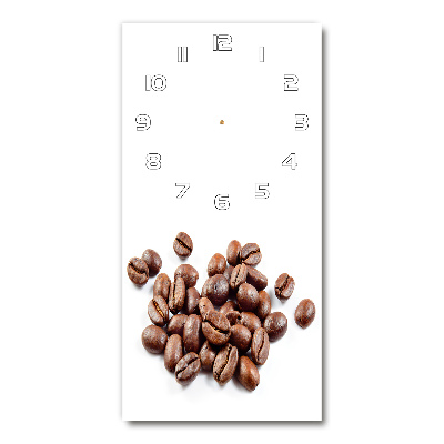 Vertical rectangular wall clock Coffee beans