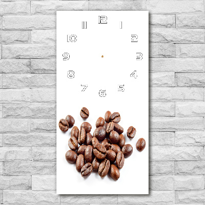 Vertical rectangular wall clock Coffee beans