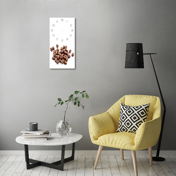 Vertical rectangular wall clock Coffee beans