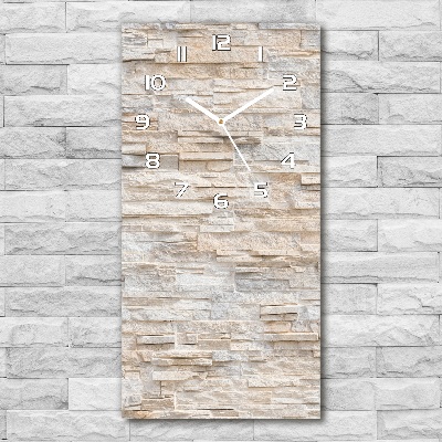 Modern vertical wall clock Brick wall