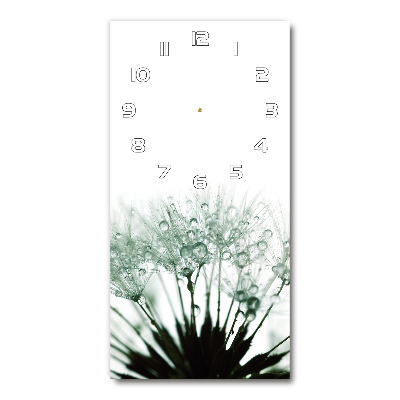 Vertical wall clock Dandelion seeds