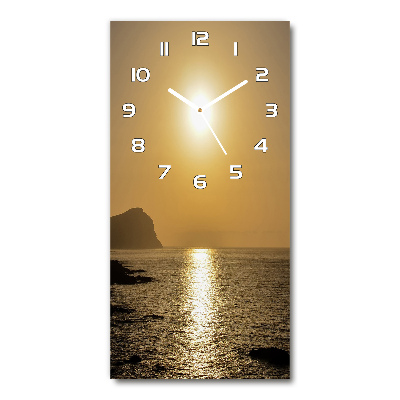 Vertical wall clock Sunset sea