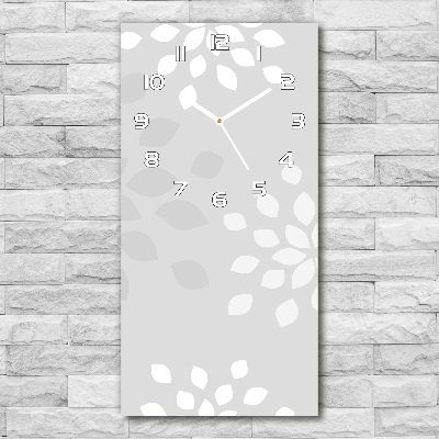 Vertical rectangular wall clock Floral pattern