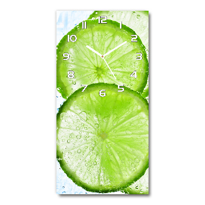 Vertical rectangular wall clock Lime underwater