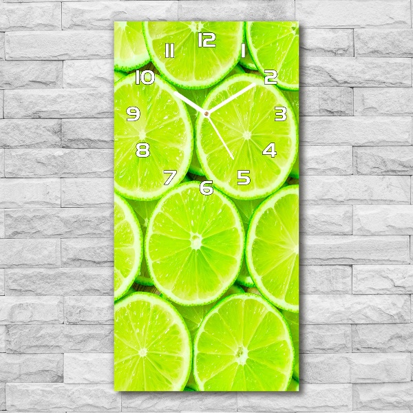 Vertical wall clock Lime