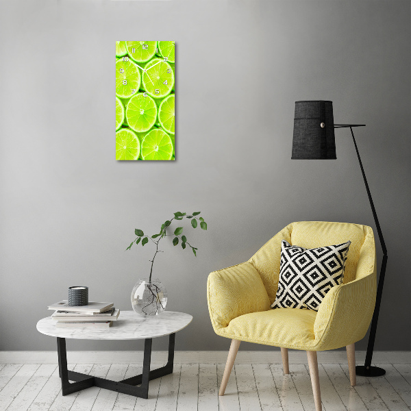 Vertical wall clock Lime