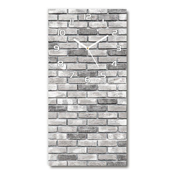 Vertical rectangular wall clock Brick wall