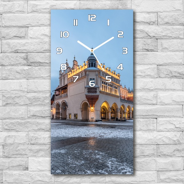 Vertical wall clock Cracow Poland