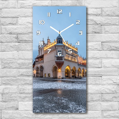 Vertical wall clock Cracow Poland