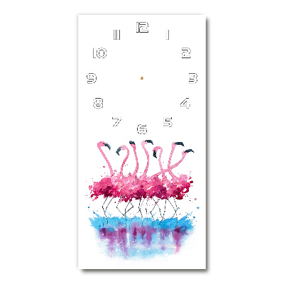 Vertical wall clock Flamingos