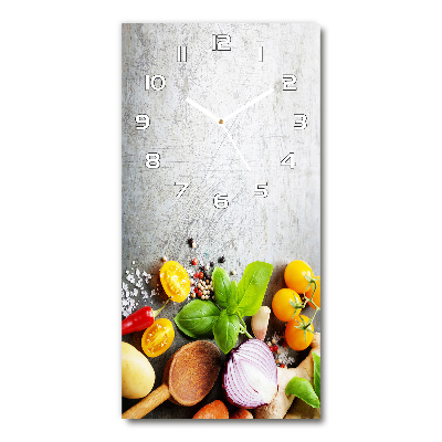 Vertical wall clock Vegetables