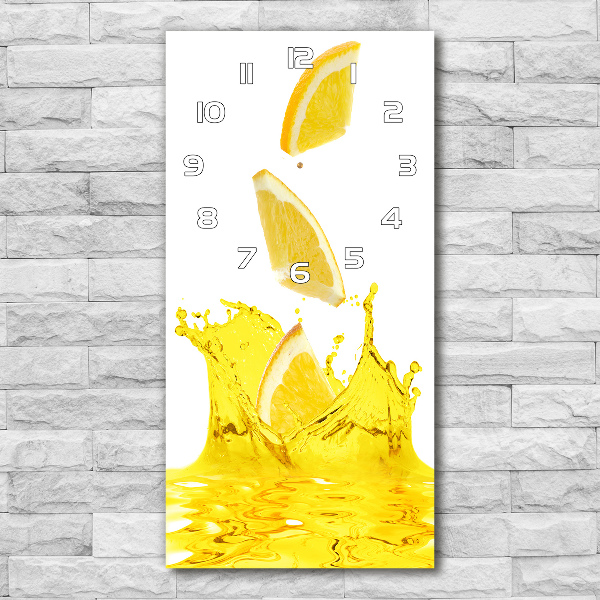 Vertical wall clock Lemon juice